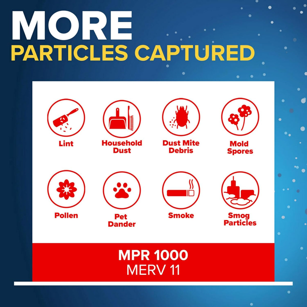 Filtrete 17.5x23.5x1 AC Furnace Air Filter, MERV 11, MPR 1000, Micro Allergen Defense, 3-Month Pleated 1-Inch Electrostatic Air Cleaning Filter, 6 Pack (Actual Size Pack 17.19x23.19x0.81 in)