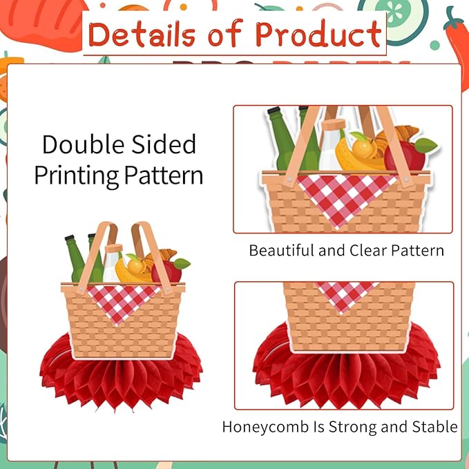 BBQ Party Supplies - 10pcs Baby Q Baby Shower Decorations, Picnic Table Centerpieces, Summer Barbecue Decor, Happy BBQ Theme