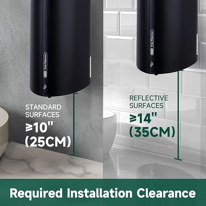 anydry 29fl.oz/850ml Commercial Automatic Liquid Soap Dispenser Wall-Mounted Large Capacity Model AD1209 Black