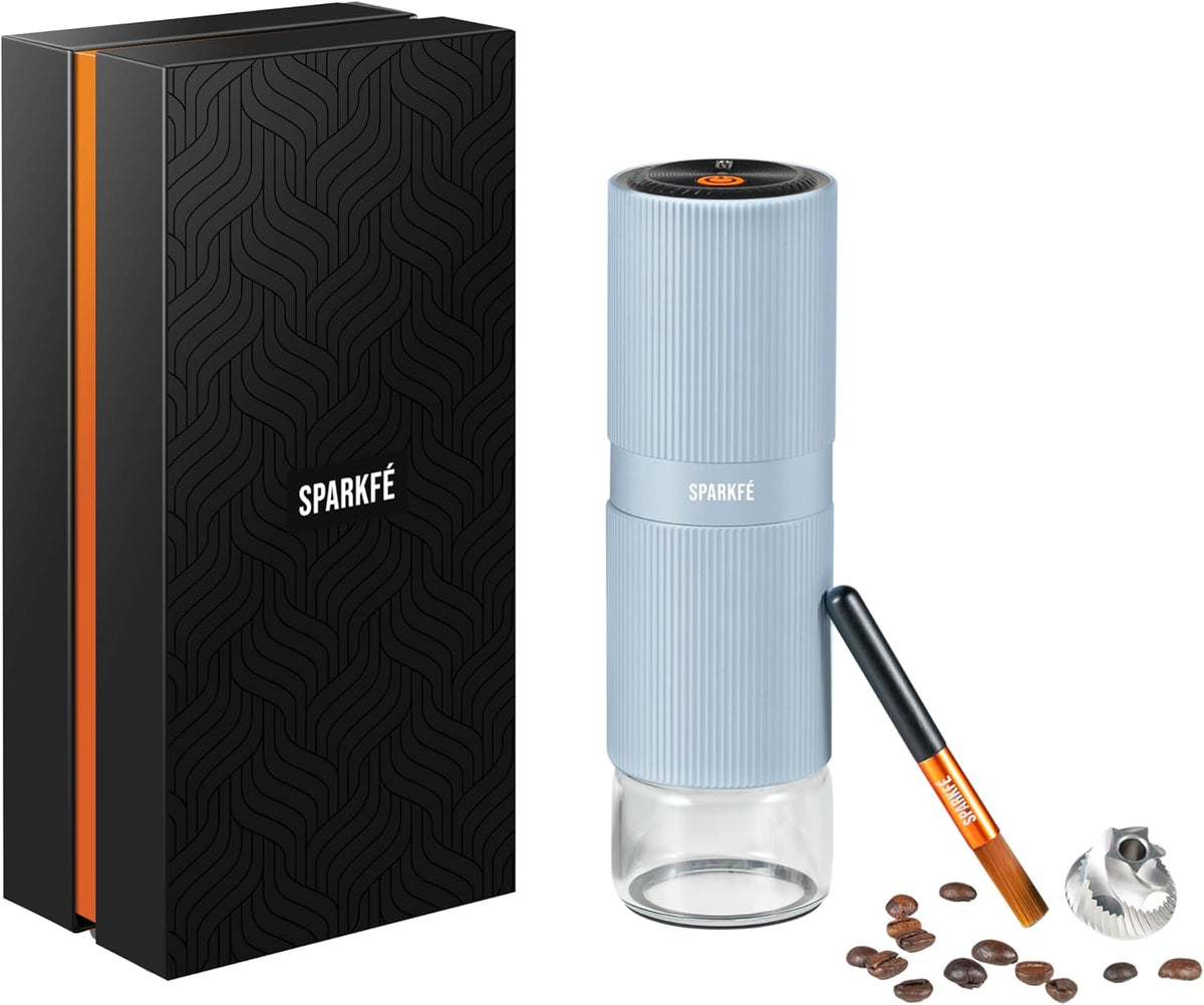 Portable Electric Coffee Grinder, Rechargeable Handheld Grinder with Stainless Steel Conical Burr, Adjustable Grind Settings, for Espresso, Moka