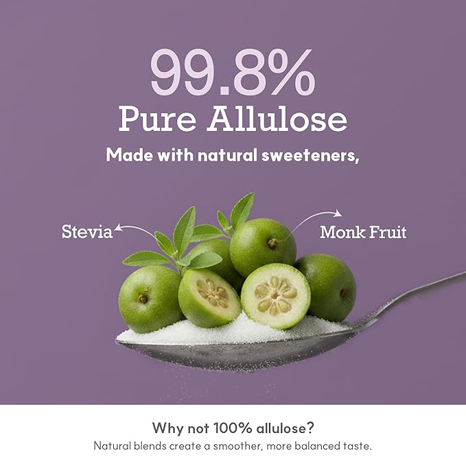My Normal Keto Powdered Allulose 16oz - Allulose, Monk Fruit & Stevia Blend, 99.8% Allulose, 1:1 Sugar Substitute, Non GMO, Gluten Free