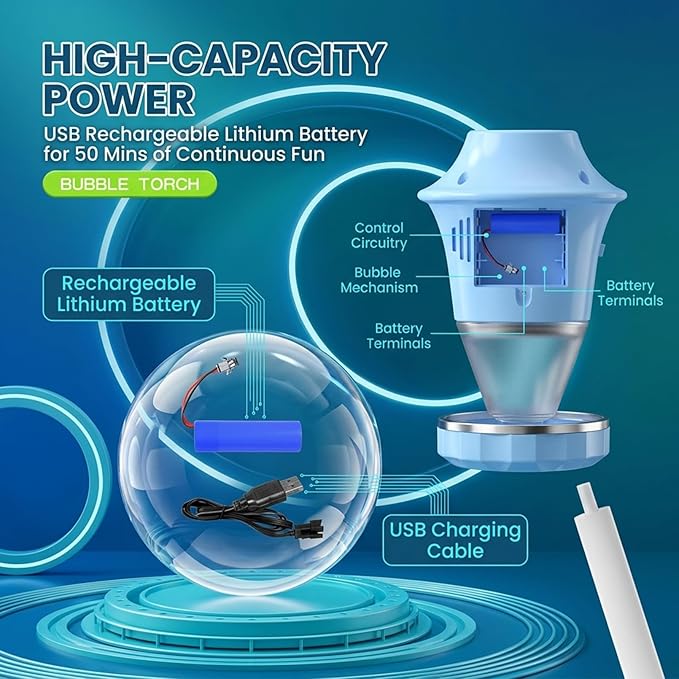 【Cherry Red】 Bubble Machine - Automatic Street Lamp Bubble Torch with Lights, Standing Bubble Maker Detachable Handheld Wand, Rechargeable Outdoor Bubble Tower for Birthday Party Garden Backyard