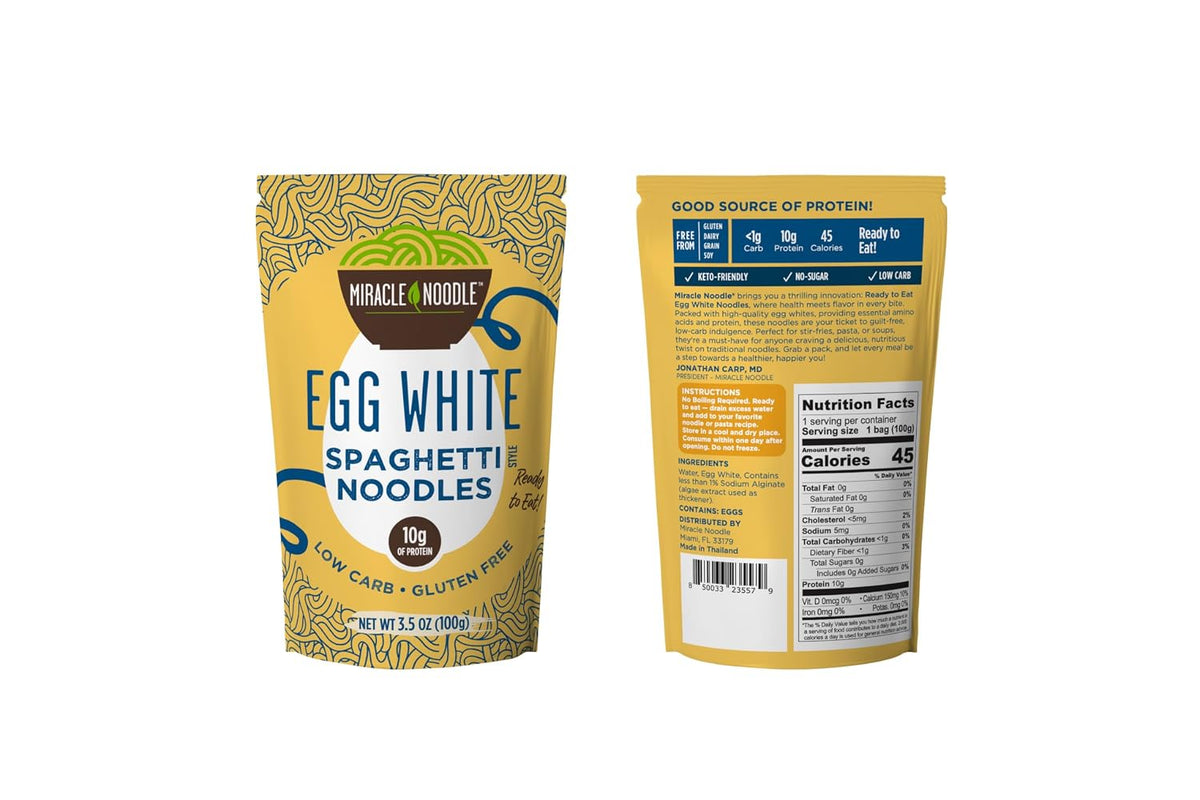 Miracle Noodle Egg White Pasta Variety Pack, 3.5 Oz (Pack of 6)