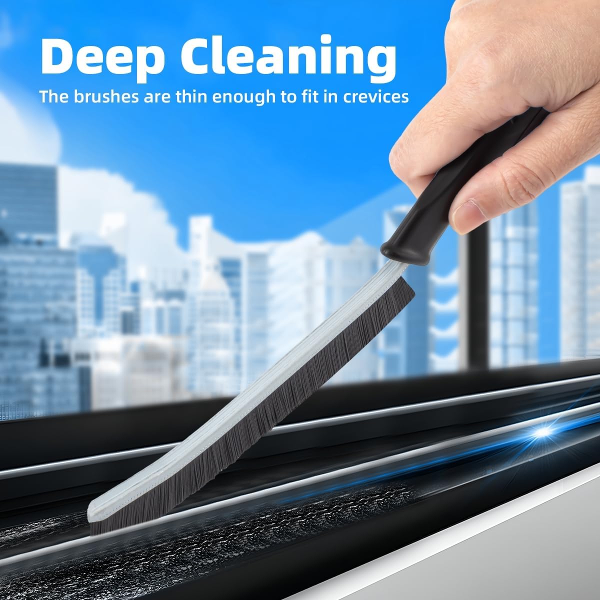 3Pcs Hard Bristle Crevice Cleaning Brush, Scrub Brush, Kitchen Sink Cleaning Brush, Grout Brush, Corner Brush Cleaning Tools for Toilet, Bathroom