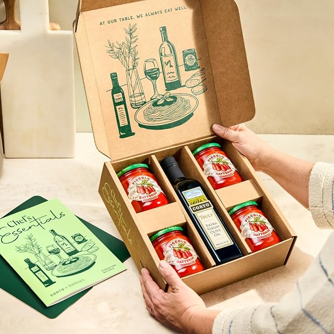Corto x Stanislaus Chef’s Essentials Kit – Truly Extra Virgin Olive Oil - Ultra-Fresh Fall Harvest & Piccolo Datterini Baby Plum Tomatoes