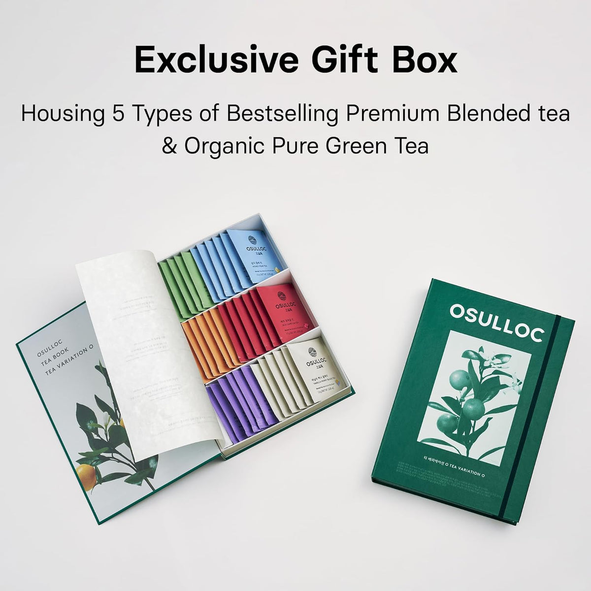 Osulloc TEA Variation "O" (36 Count, 6 Types x 6 ea), Elegant & Sophisticated designed Tea Gift Set, Perfect Tea Set for your Daily Tea-Lifestyle