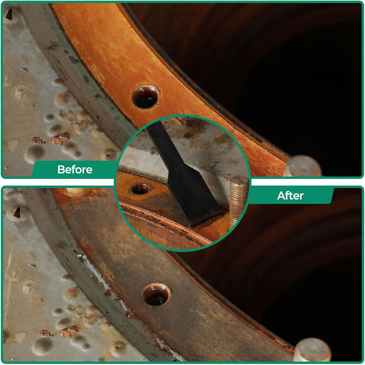 2PCS Carbide Scraper Set(1-1/4 inch & 5/8 inch),Super Gasket Scraper with Durable Tungsten Tip for Remove Gaskets