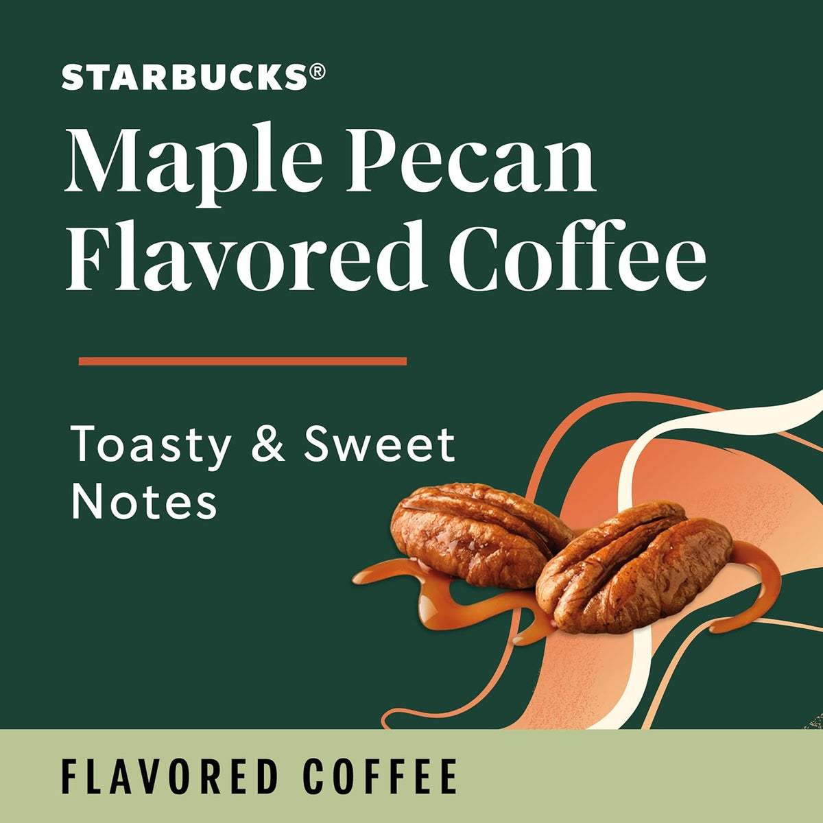 Starbucks Ground Coffee, Maple Pecan Flavored Coffee, Naturally Flavored, 100% Arabica, 1 bag (17 oz)