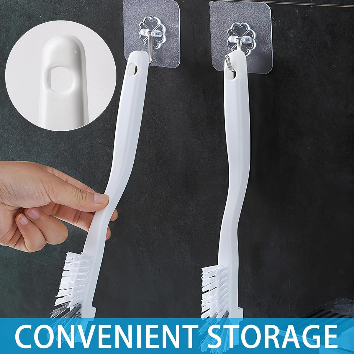 GTOTd Kitchen Right Angle Scrub Grout Small Cleaning Brush（2 Pack）Best Kitchen Gadgets Gifts Stuff for Bottle Bathroom Brushes Household Pot Pan