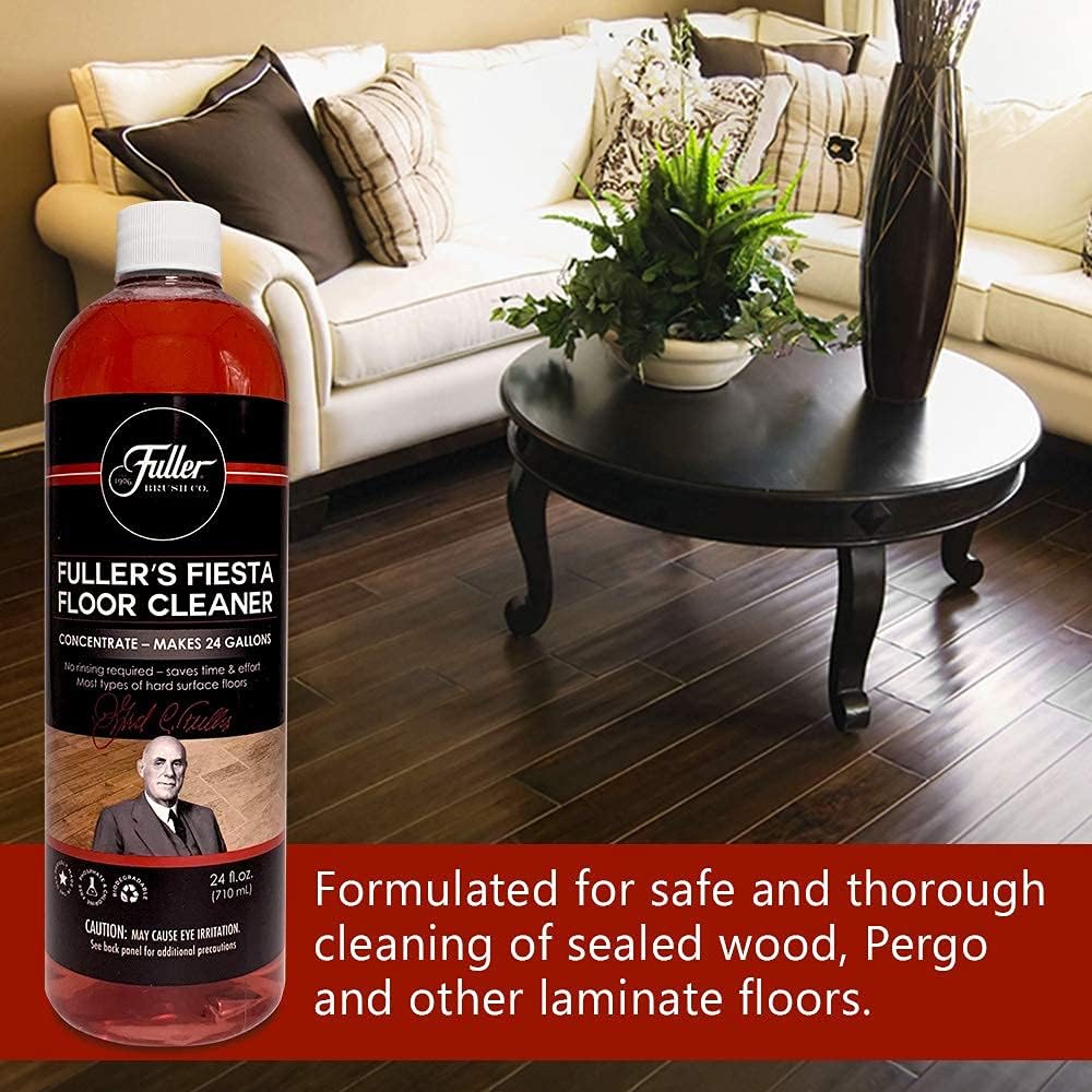Fuller Brush Fiesta Floor Cleaner Liquid Concentrate - Multi-Surface & Industrial Cleaning For Hardwood, Laminate, Linoleum, Tile & Ceramic Floors, 24 Fl. Oz. Bottle (Pack of 2)