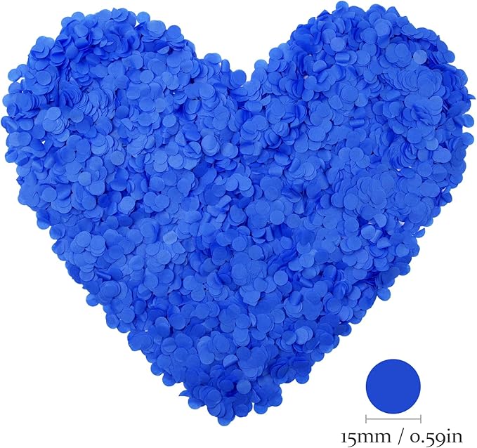 0.5LBS Confetti, dark blue Biodegradable Confetti - Rectangular Fluttering Tissue Paper Confetti for Gender Reveal and Launcher use – Parties, Concerts and Weddings for Events
