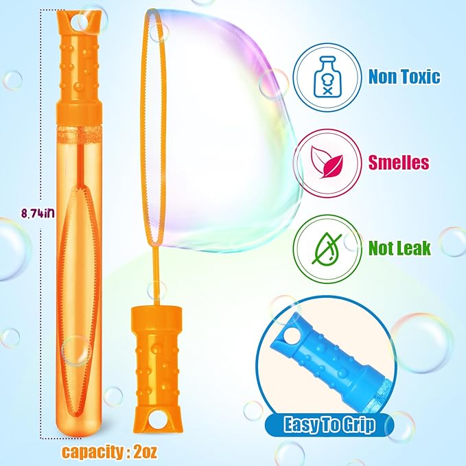 84PCS Bubble Wands for Kids,Bulk Bubble Wand for Kids Party Favor, Bubble Maker for Party Favor,Birthday,Goodie Bags, Wedding, Carnival Prizes, Summer Outdoor Toy Gifts, Assortment 6 Colors