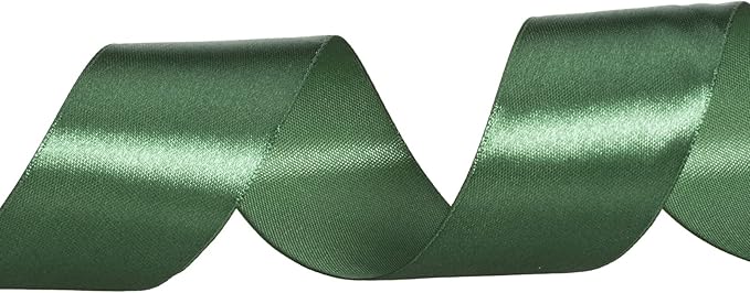 YASEO 1 1/2 Inch Dark Green Solid Satin Ribbon, 50 Yards Craft Fabric Ribbon for Gift Wrapping Floral Bouquets Wedding Party Decoration