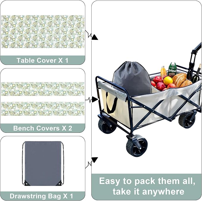 misaya Picnic Table Cover with Bench Cover, Waterproof Elastic Fitted Tablecloth for 5 Foot Tables, Rectangle Washable Polyester Tablecloths for Picnic, Camping, Outdoor (Paisley Flower, 30" x 60")