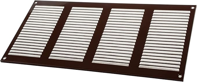 Vent Systems 16" x 8" Inch (Overall Dimensions) Pack of 10 - Brown - Air Vent Cover Metal Air Return Grill - Built-in Pest Guard Screen - HVAC Vent Duct Cover for Home Improvement