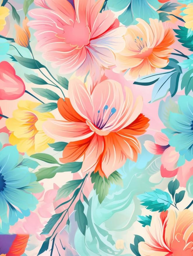 Washable Outdoor Rug with Floral Texture 2x6 Waterproof Non Slip Vibrant Area Rugs for Patio Deck Garden Balcony Large Flower Print Camping Porch Backyard Outside Carpet Aqua Pink