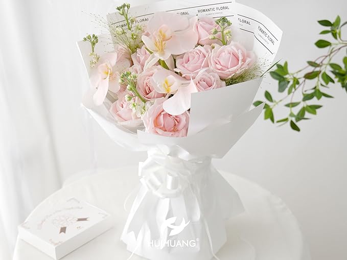 HUIHUANG White Pull Bows 12 PCS Christmas Gift Bows 4" x 8" White Satin Present Bow for Gift Wrapping, Gift Basket, Paper Bag, Wrapping Accessories, Wreaths, Wedding Christmas Decor