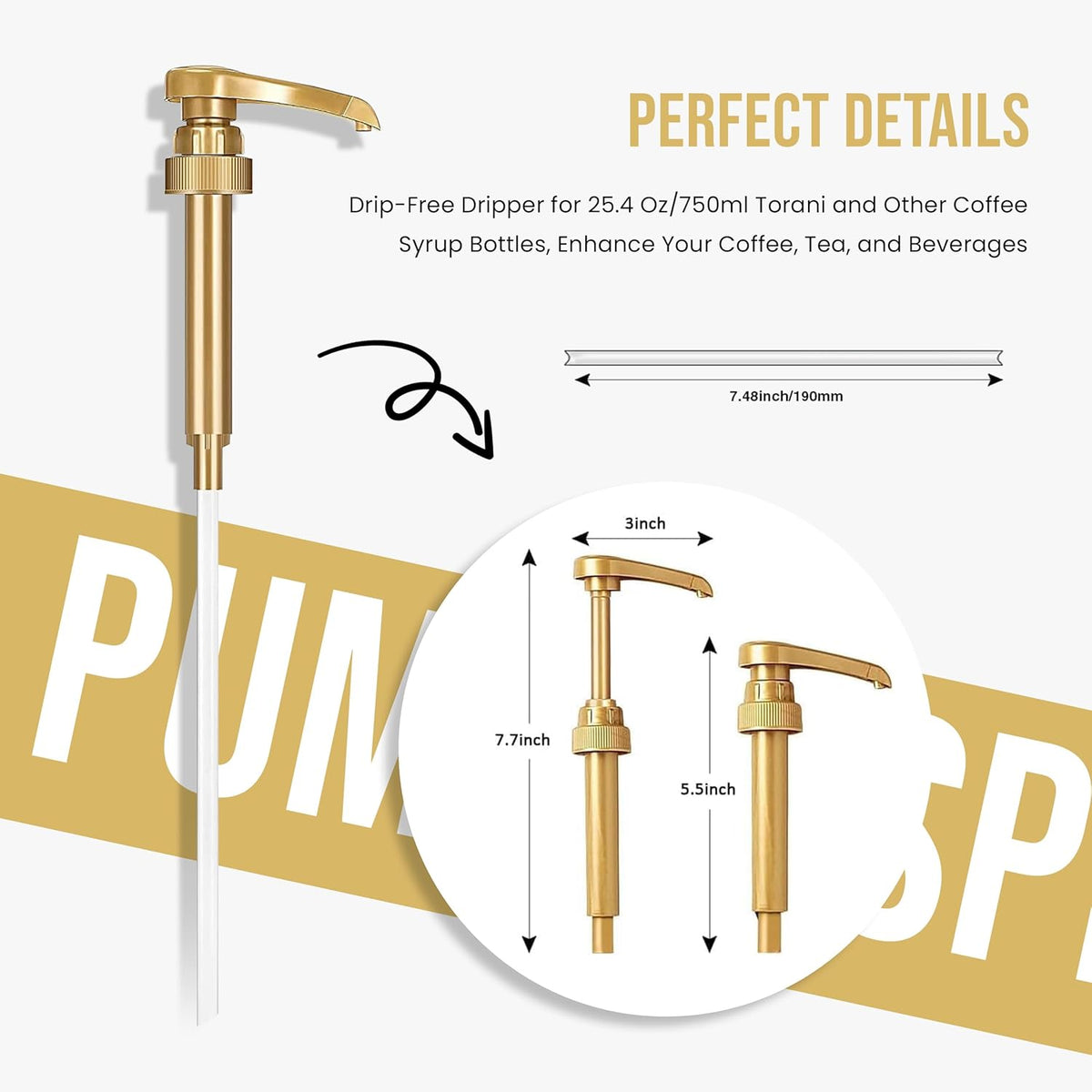 Jimoco® Syrup Pump Dispenser + Torani® Hazelnut Syrup, 25.4 oz - Coffee Syrup Pump & Flavoring Bundle