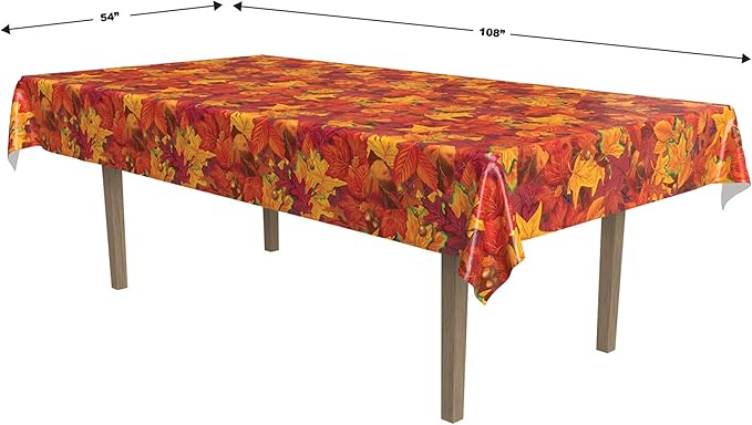 Beistle The Company - Fall Leaf Table CVR 54IN X 108 - Pack of 1