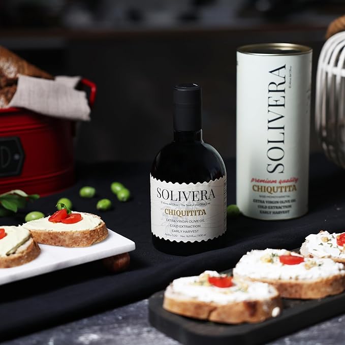 Solivera Chiquitita Extra Virgin Olive Oil Cold Pressed, Smooth & Subtle Flavor, 300+ High Polyphenols
