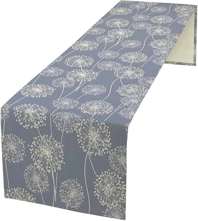 Dandelions Farmhouse Table Runner,Vintage Summer Fall Rustic Country Table Runner for Kitchen Coffee Dining Table Holiday Home Party Decor 13x90in