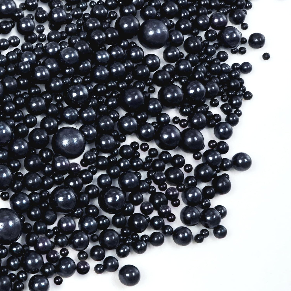 Black Pearl Sugar Sprinkles, Edible Black Sprinkles for Cake Decorating, 150g/5.29oz, Baking Cake Decorations, Ice Cream Toppers, Cupcakes, Cookies