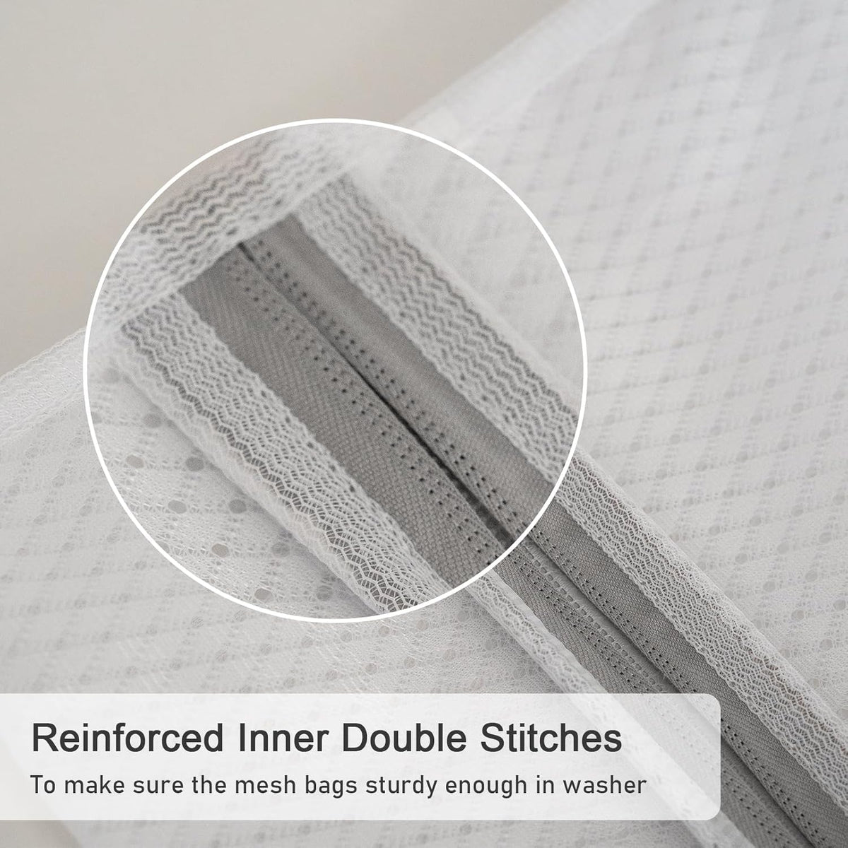 Polecasa 3Pcs 9 x 12 Inches Extra Durable 125g Diamond Mesh Laundry Bags with Sturdy Zipper for Delicates, Protect Clothes in Washing Machine, Laundry Room Essentials for College, Dorm (3 Small)