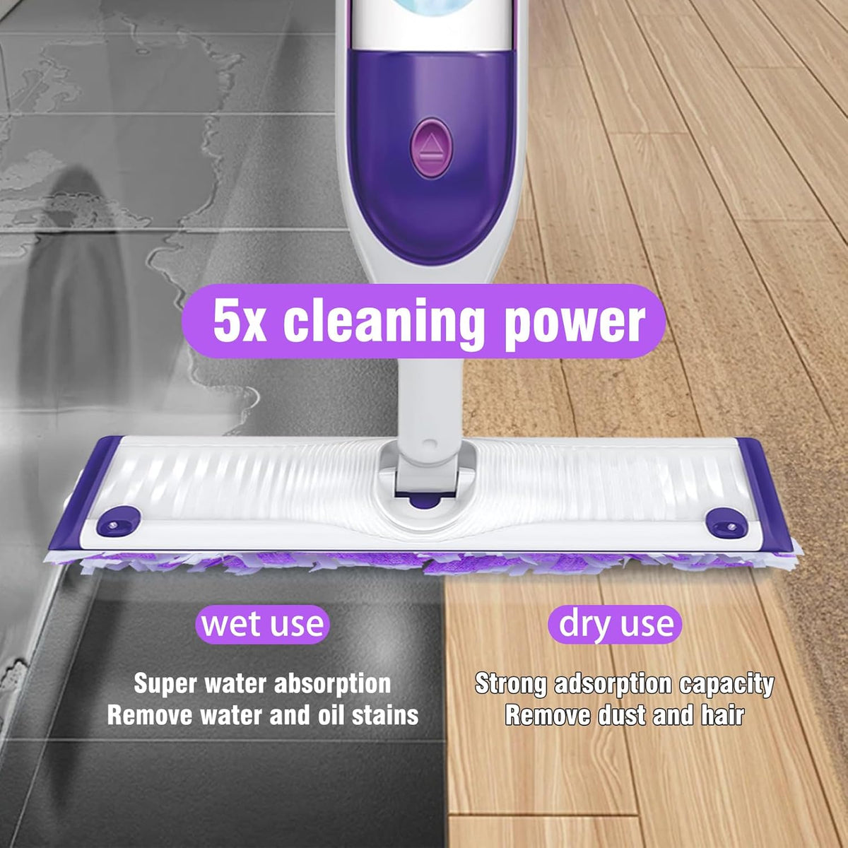 40 Count ‌Disposable Heavy-Duty Power Mop Pads Refills for Swiffer Power Mop,Replacement Floor Cleaning Refills, Non-Washable & Unscented, Compatible with Swiffer PowerMop (Quick-Absorb, No Residue)
