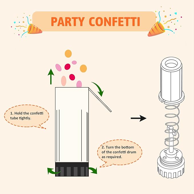 20 PCS Party Confetti Poppers Cannons for Wedding Birthday Graduation Baby Shower Anniversary Christmas New Year's Party Celebrations Supplies and Favors