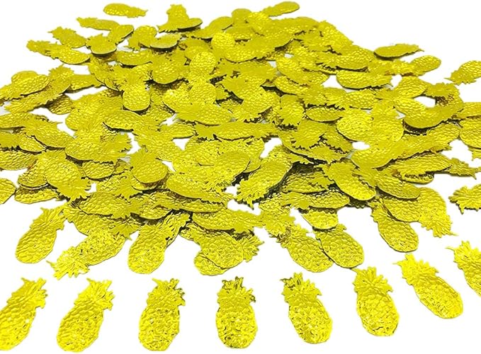 Summer Confetti Pineapple Sequin Party Favor Table decoration for Tropical Luau Hawaiian Jungle Beach Wedding Theme Island Party(1.5Ounce,1100Pieces)