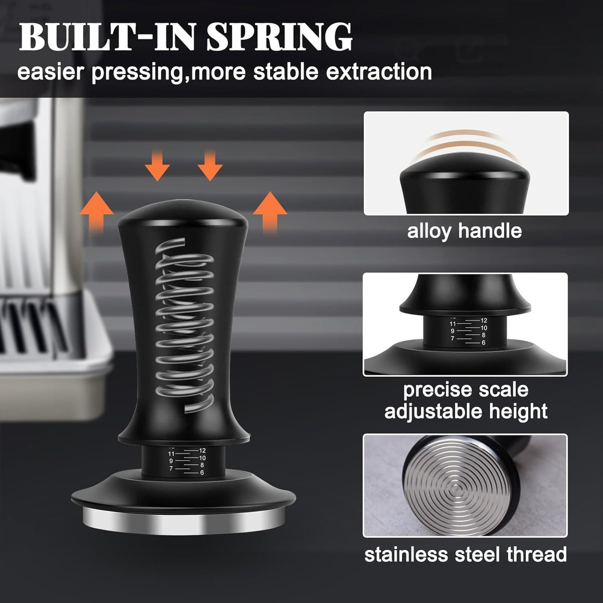 Espresso Accessories Kit 51mm, Coffee Tamper Set with Espresso Tamper, WDT Tool, Espresso Tamper Mat, Espresso Dosing Funnel, Puck Screen