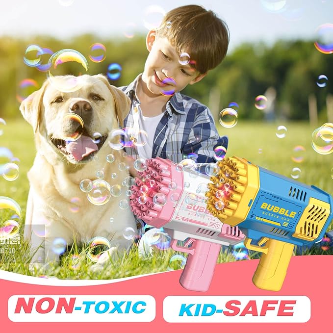 JONEG Toys for 3-8 Year Old Boys Girls: 2 Pack Bubble Machine for Kids with Bubble Solution, Gifts for 3 4 5 6 7 8 Years Old Boy Birthday Toy for Kid Toddlers Ages 4-6 Outdoor Wedding Bubbles Wands