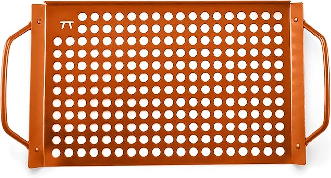 Outset Copper Grill Grid, 7" x 11", Non-Stick Grill Pan