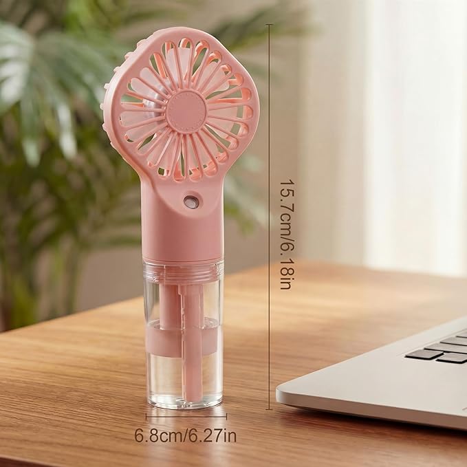 18 Pack Misting Fans Bulk Portable Hand Rechargeable Handheld Spray Fans with 25ml Water Tank 4-speed Personal Cooling Fan, USB-c Mini Handheld Fan for Travel Outdoor Sport Office Home