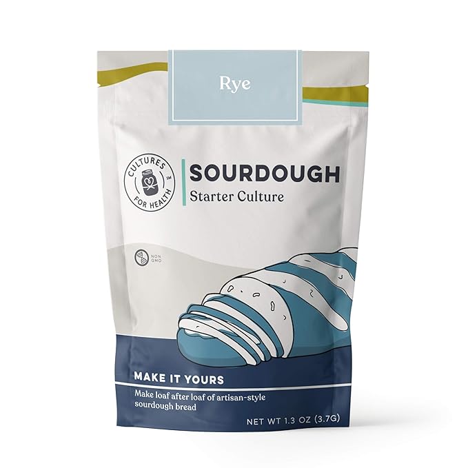 Cultures for Health Rye Sourdough Starter, Heirloom Style Dehydrated Culture for Baking Artisan Bread, DIY English Muffins, Noodles, Waffles, & More