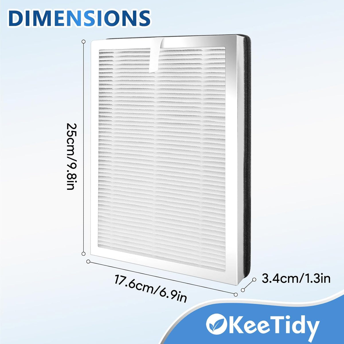 25 Replacement Filters Compatible with MA Series Air Puri-fier 25 B1/S1/W1, H13 True HEPA and Activated Carbon Filters, 3 in 1 Stage with Pre-Filter