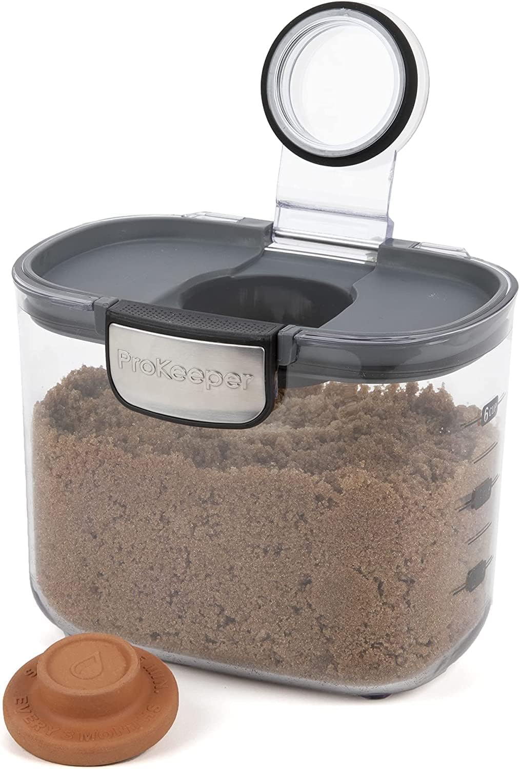 Progressive International ProKeeper+ Clear Plastic Airtight Food Baker's Kitchen Storage Organization Container Canister Set with Magnetic