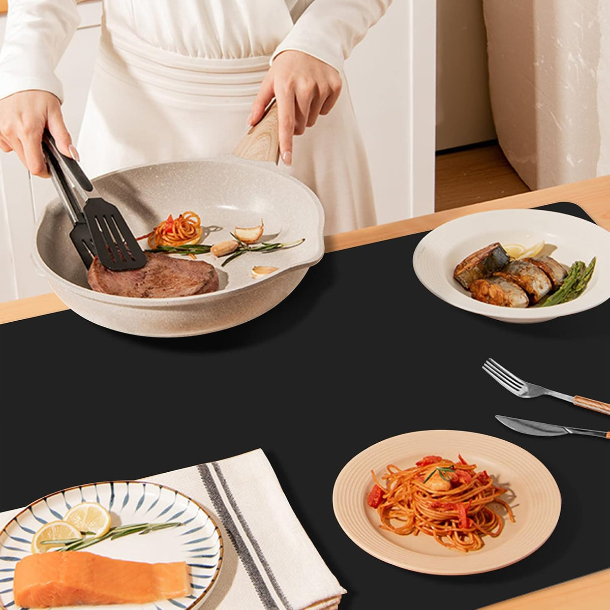 Ewen 2mm Thick Silicone Mats for Kitchen Counter, 27.6x19.5in Heat Resistant Silicone Baking Mat