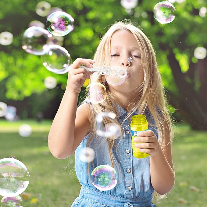 36 Pcs Bubble Bottles with Wand,Bubbles Party Favors for Kids,Summer Toys, Blow Bubbles Solution Novelty Toy, Party Favors, Birthday Party Supplies, Outdoor & Indoor Activity,4oz,6 Colors