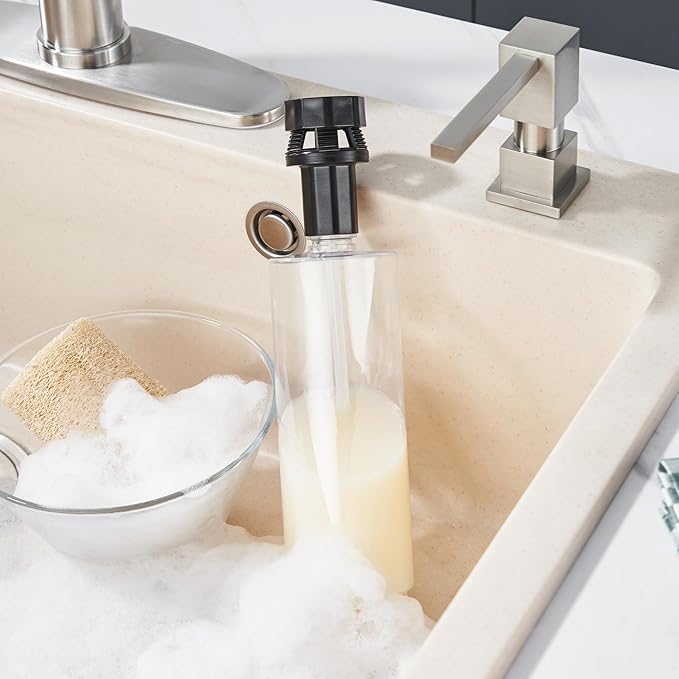 Updated Soap Dispenser Bottle for Kitchen Sink Bottle Replacement （500ML/17oz） DJS-ZYP-DJT-TM
