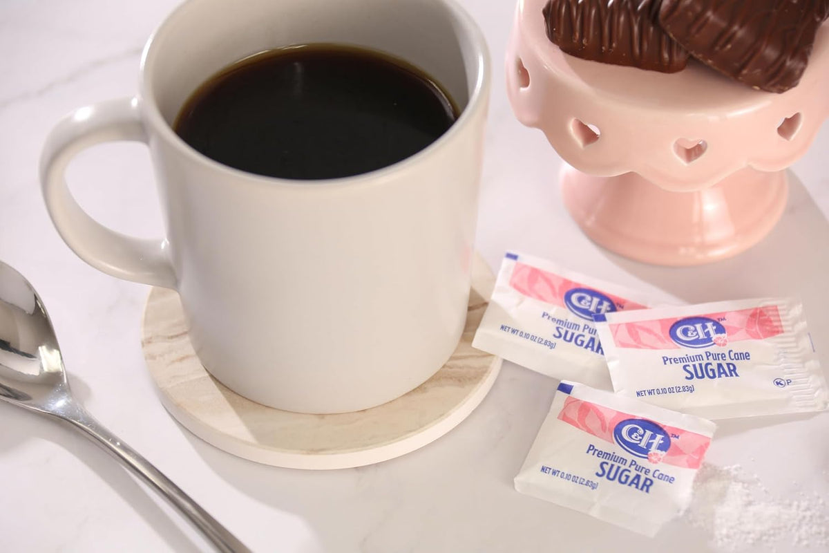 C&amp;H® Premium Pure Cane Sugar Packets, 400 Count Dispenser Box, 0.10 oz Each