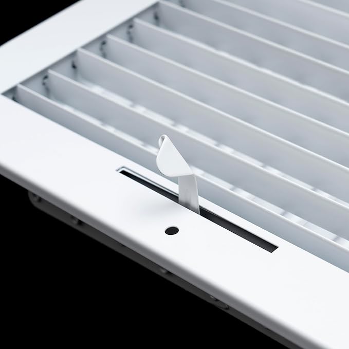 [5 Pack] Fits 18x18 Duct Opening Steel Adjustable Air Supply Grille by Handua | Register Vent Cover Grill for Sidewall and Ceiling | White | Out. Dim.: 19.75" X 19.75"