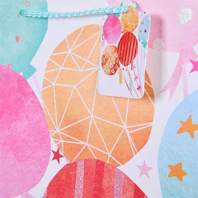 SUNCOLOR 16 Inch Extra Large Gift Bags for Birthday Party with Tissue Paper, 2 Pack Cupcake Design, 15.7x12.6x5.7 Inches