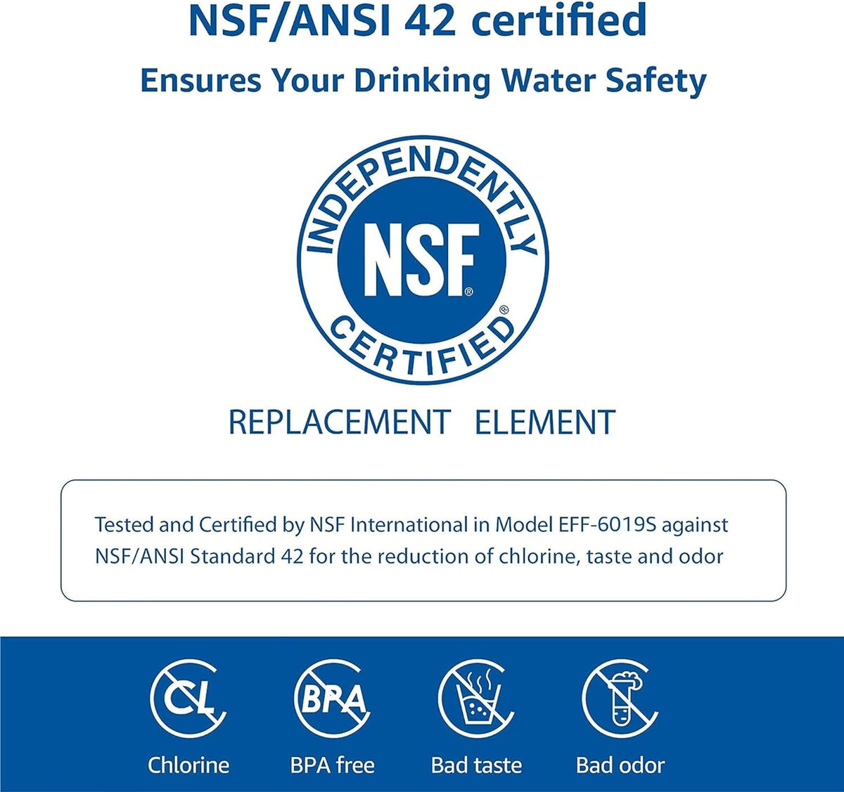 Waterspecialist Replacement for GE® RPWFE®, RPWF (Built-in CHIP) Refrigerator Water Filter, Compatible with GYS22GMNES, GYE22HSKSS, PYE22PELDS, GFE26GMKES, GFE28GYNFS, PFE28KYNFS, 2 Filters
