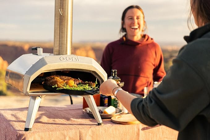 Ooni Karu 12 Multi-Fuel Outdoor Pizza Oven – 12 Inch Pizzas in 60 Seconds - Portable Wood and Gas Fired Pizza Oven with Pizza Stone, Dual Fuel Ooni Pizza Oven