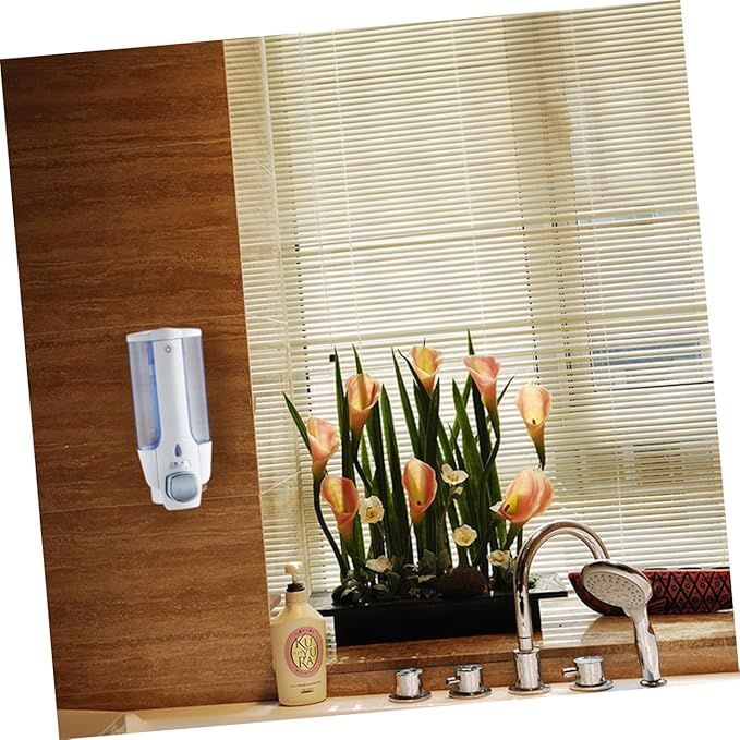 Wall Mounted Foaming Soap Dispenser Easy Install Liquid Soap Pump for Bathroom Kitchen Sink and Shower Non-Leakage Design Window Single