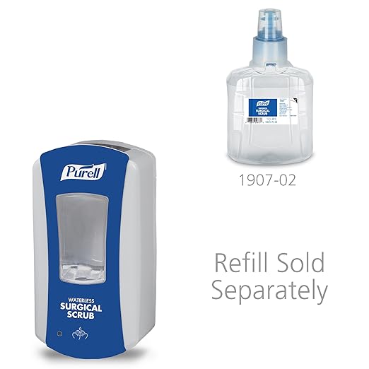 PURELL LTX-12 Touch-Free Waterless Surgical Scrub Dispenser, Blue, for 1200 mL PURELL LTX-12 Refills (Pack of 1) - 1932-04