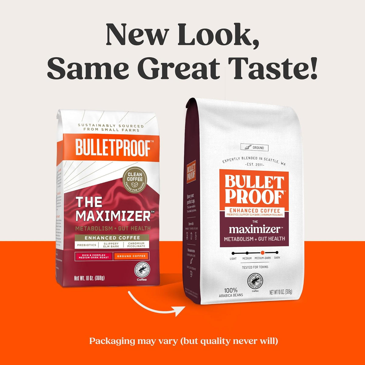 Bulletproof The Maximizer Ground Coffee, 10 Ounces, Clean Coffee with Prebiotics