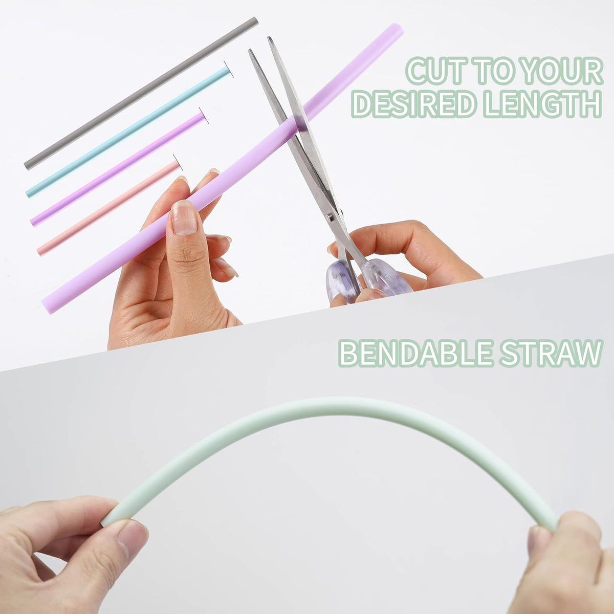 Reusable Straw with Case - Dishwasher Safe ECO-Friendly BPA Free Travel Straws with Case, 9 Inch Extra Long