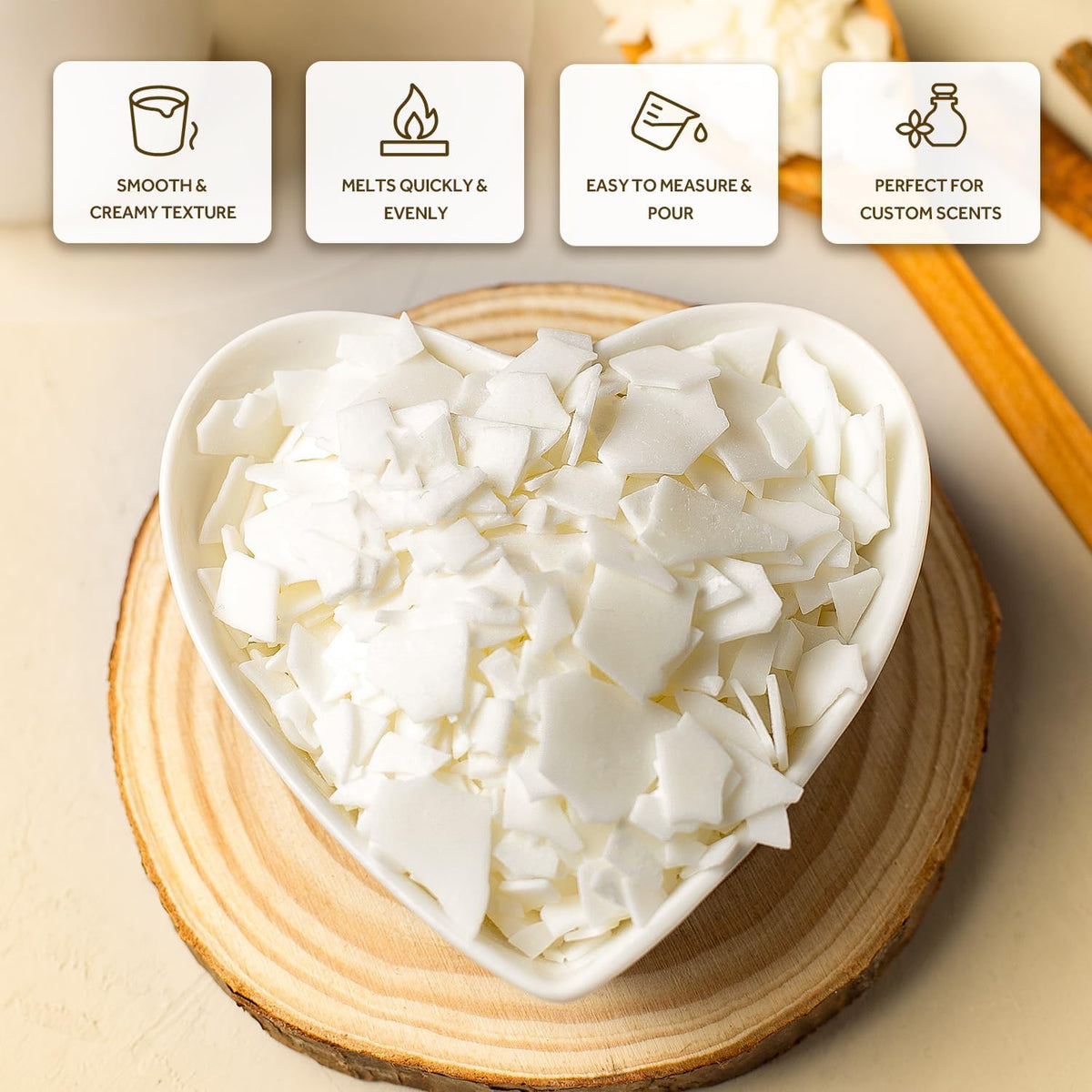 NORVENCE Soy Wax for Candle Making, Natural Soy Wax Flakes 2lb, Premium Candle Wax for DIY Candle Crafting